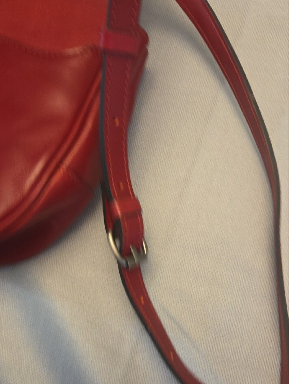 Patricia Nash Red Leather Embossed Flap Crossbody with Decorative Clasp - Picture 5 of 8